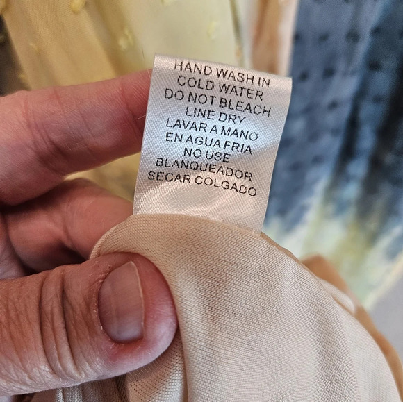 Entro Womens Maxi Dress Sz XL Tye Dye Beachy Boho Hippie Swiss Dot Adj. Straps - Picture 13 of 13